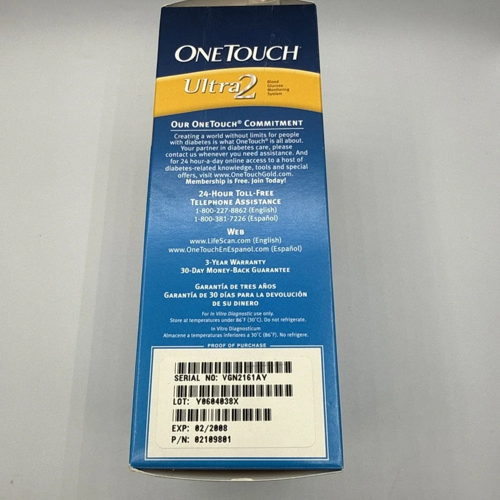 One Touch Ultra 2 Blood Glucose Monitoring System New Sealed